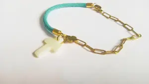 Pulsera cruz nacar
